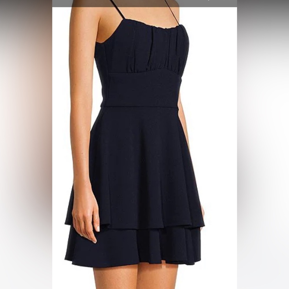 Honey and Rosie Navy Blue Layered Mini Dress, NWT
